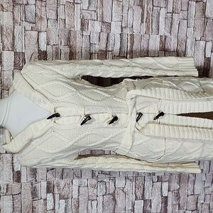 Triple Five Soul  Long Hoodie Cable Knit Sweater